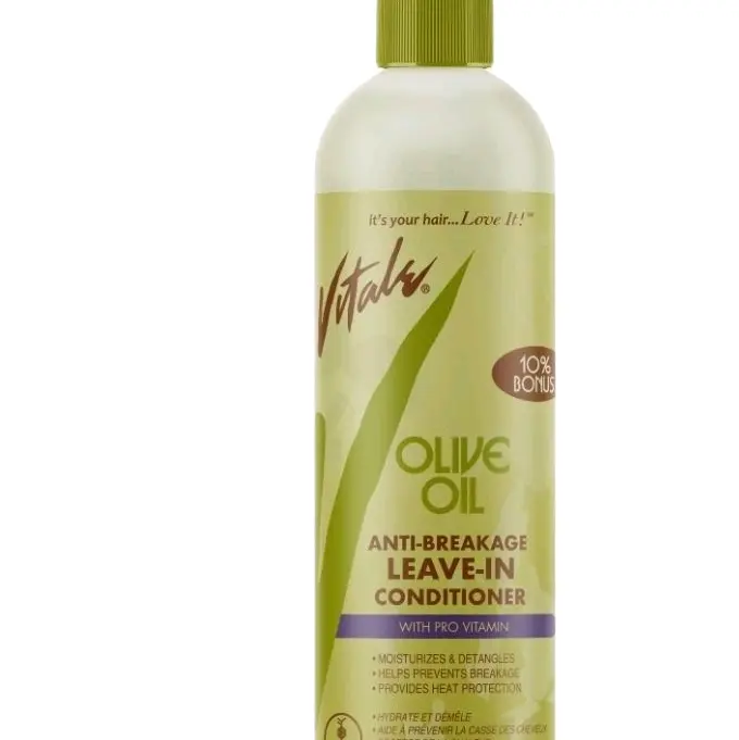 Vitale Olive Oil Anti-Breakage Leave-In Conditioner 12 oz with 10% BONUS for Hydration and Heat Protection