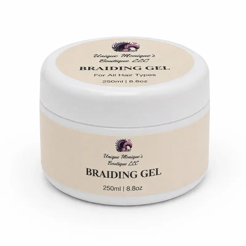 Unique Monique’s Boutique Braid Gel | 8.8oz | Sleek, Long-Lasting Hold for All Hair Types