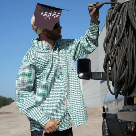 6.5 oz Classic Printed Plaid FR Shirts With Button