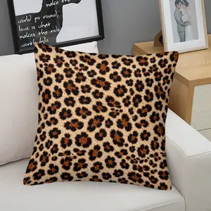 Leopard Print Throw Pillow, Retro Luxury Decorative Pillow, Soft Square Cushion with Zipper Closure, Ideal for Sofa, Living Room and Bedroom Decor, Perfect Gift for Fashionable Young Women