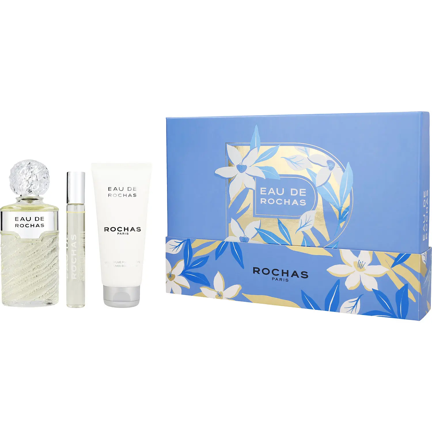 Eau De Rochas Set-Edt Spray 3.3 Oz & Body Lotion 3.3 Oz & Edt Spray 0.68 Oz Mini For Women