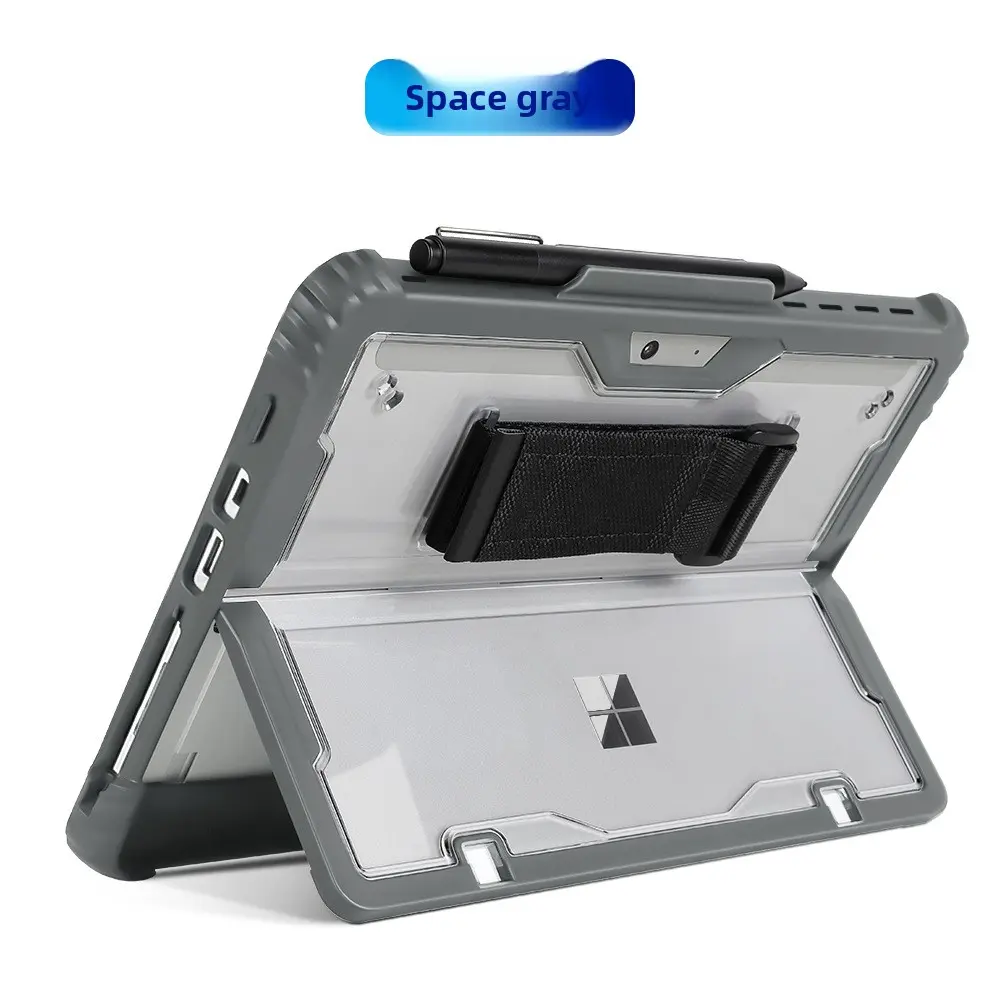 Surface Pro 8 transparent bottom case with gray fr