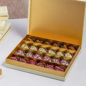Chocolate-Covered Dates Gift Box (28 pcs) | Walnut Stuffed | Luxury Dessert
