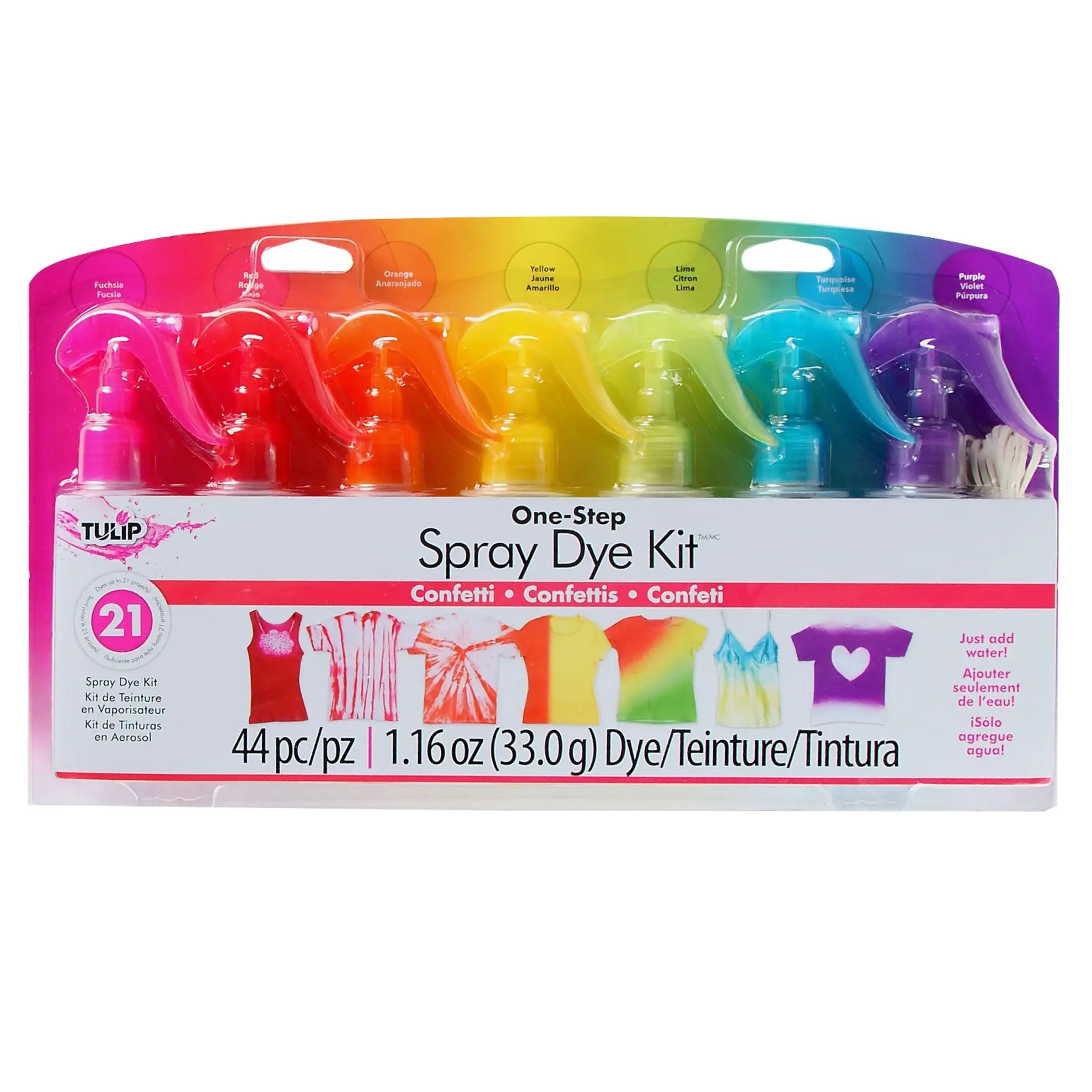 Tulip Confetti 7-Color Spray Dye Kit