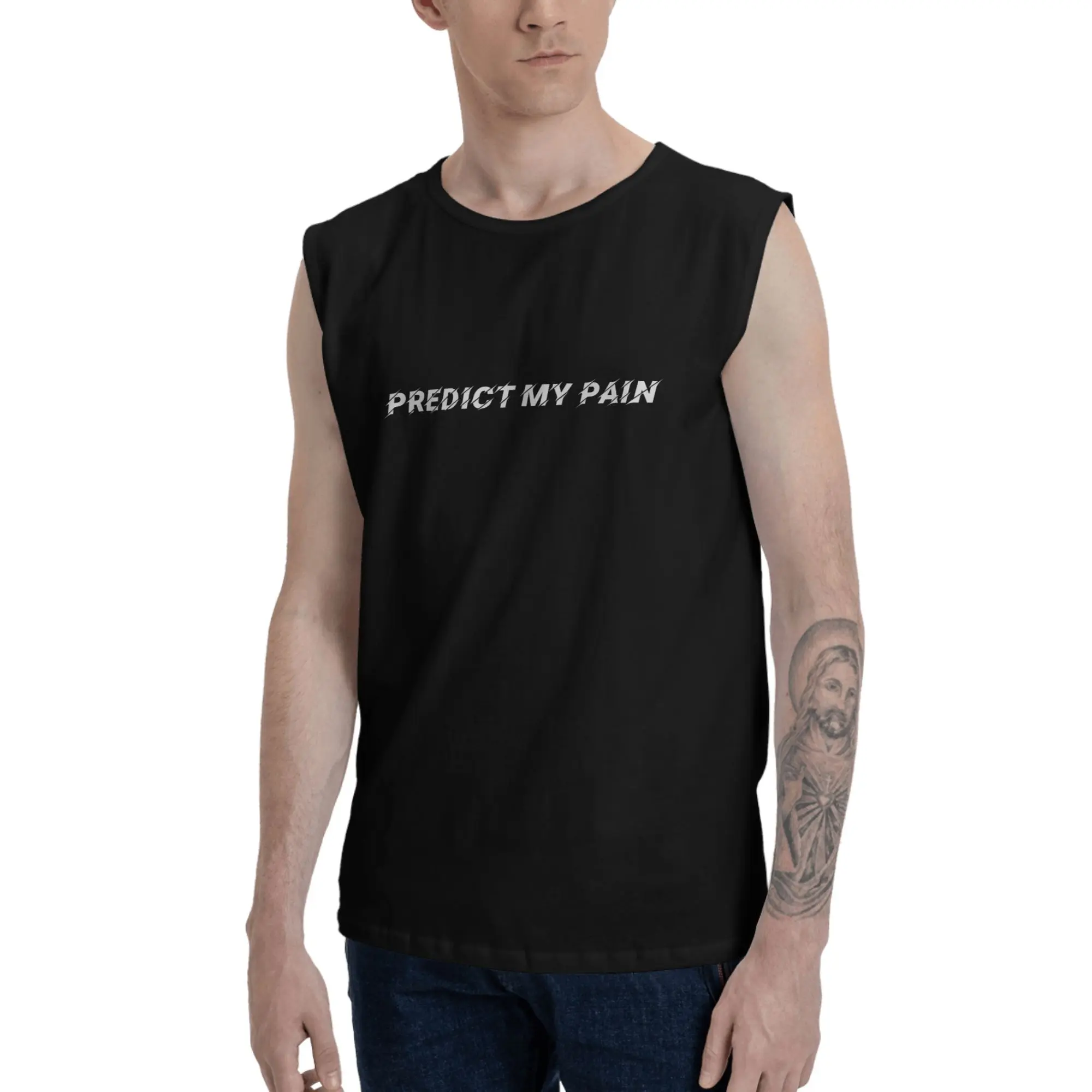 Custom Men's Soccer Tank Top | "Predict My Pain" Personalized Gym & Casual Wear