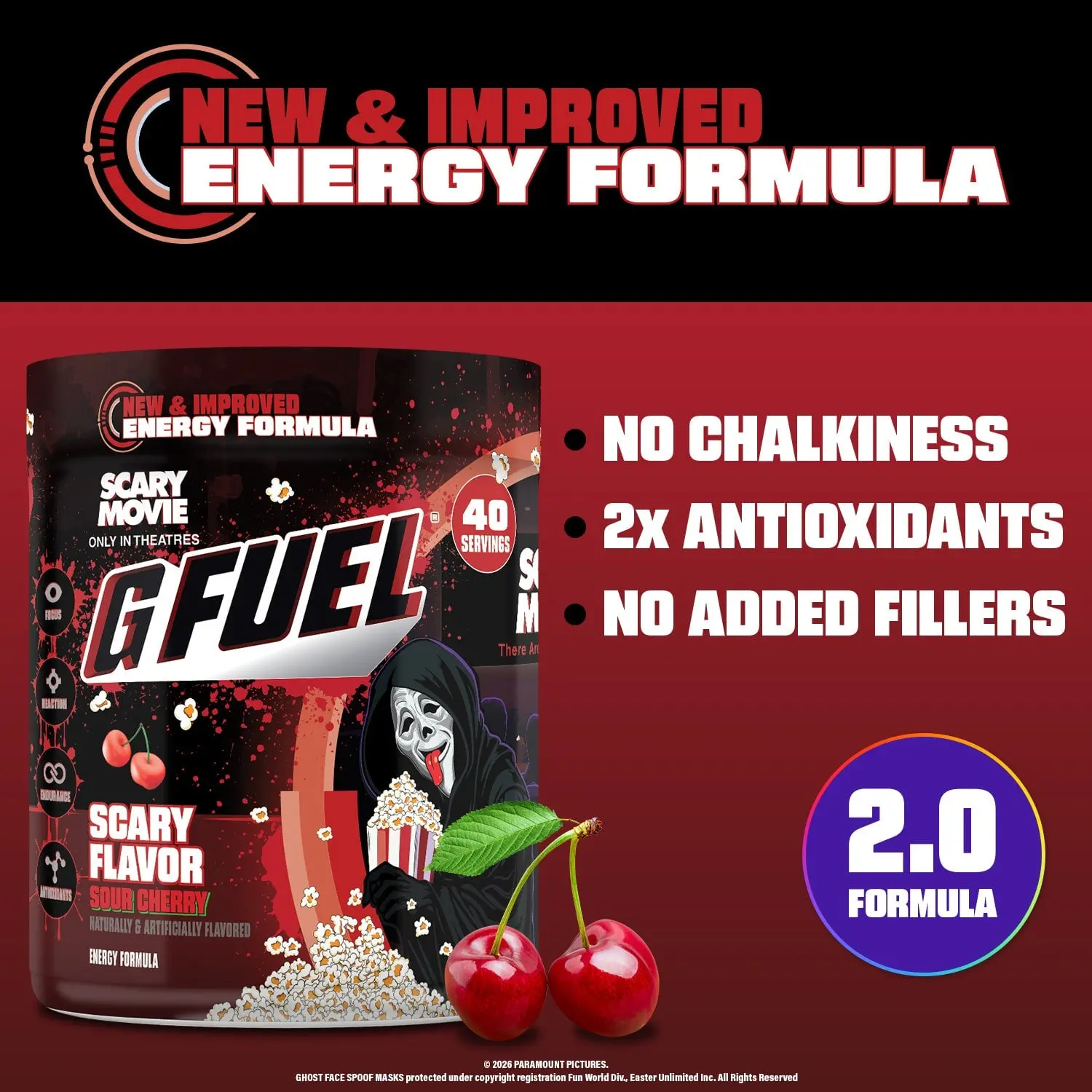 Scary Flavor | Sour Cherry | 40 Servings Beverage