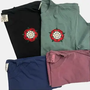 Tudor Rose Embroidered Comfort Colors T-Shirt for History lovers