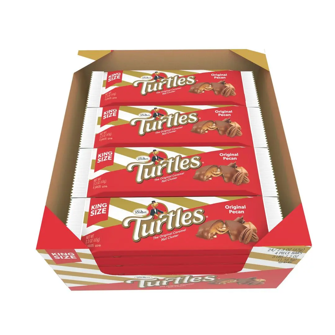 Demet Turtles Caramel Nut Cluster Chocolate Bar King 2.3oz 24ct