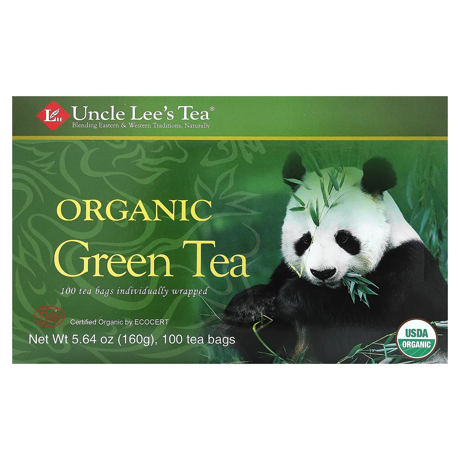 Uncle Lee's Tea Organic Green Tea, 100 Tea Bags, 5.64 oz (160 g) Uncle Lee's Tea Organic Green Tea, 100 Tea Bags, 5.64 oz (160 g)