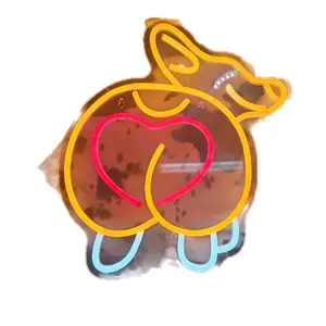 Adorable neon corgi light.