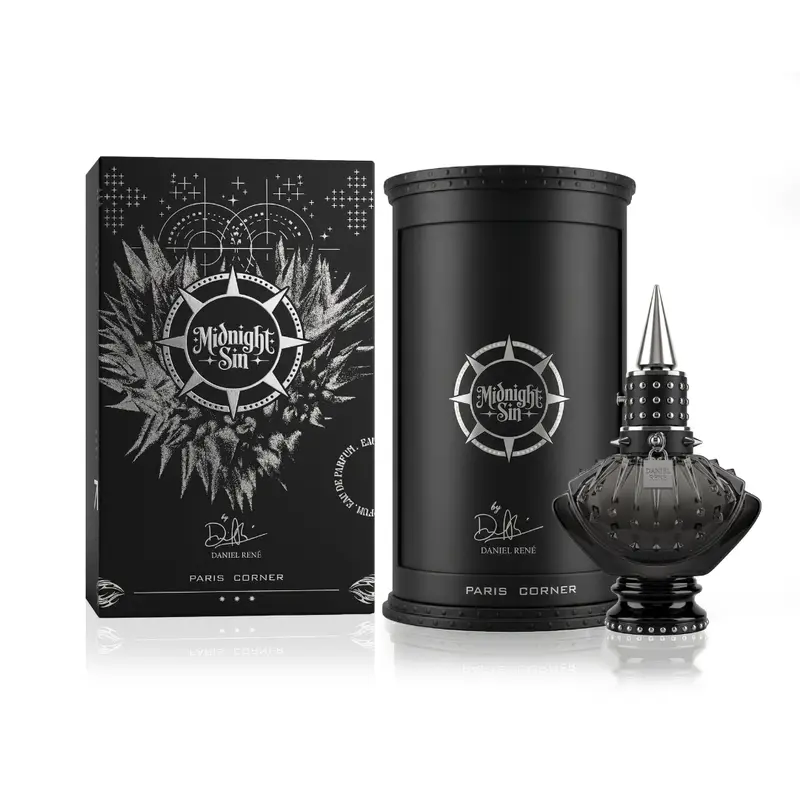 MIDNIGHT SIN EAU DE PARFUM WITH IMPROVED PACKAGING BY PARIS CORNER X DANIEL RENE 100 ML 3.4 FLOZ