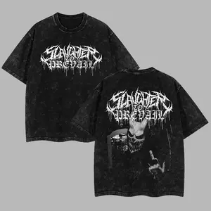 [Baby Gang] Slaughter to Prevail V2 Heavy Metal Washed Tee Slaughter to Prevail Tour 2026 Deathcore Unisex Oversize Rock Band Cotton Gift For Rock Music Lovers Vintage 90s Graphic T-Shirt Graphic Streetwear