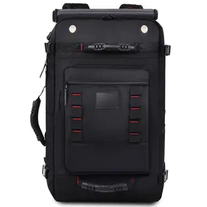 KINGSLONG Carry on Backpack for Men,17inch Travel Laptop Backpack,1680D Oxford Duffle Bag Water Resistant Airline Approved Computer Bag Camping Weekender Bag Outdoor Rucksack Black