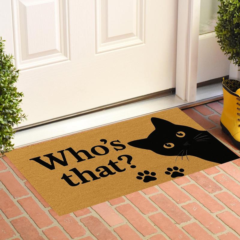 Welcome Doormatwho's That Doormathousewarming Giftwelcome Door Matcustom Doormatnew Home Giftwedding Giftpersonalized Giftdoormat