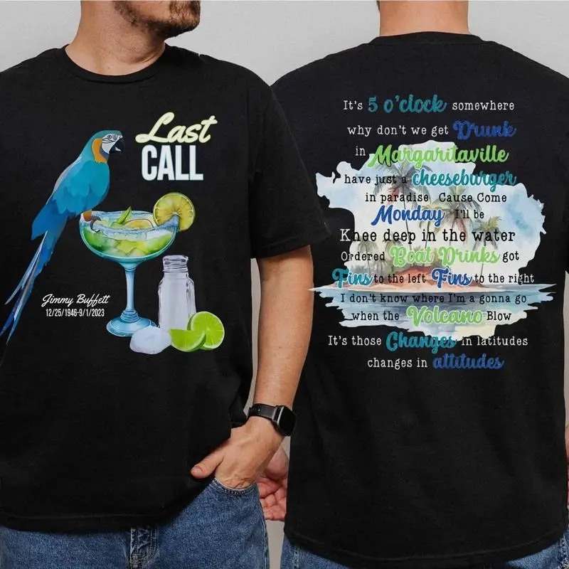 Jimmy B. Double Side Shirt, Margaritaville Outlaw Country Music T-Shirt, Buffett Merch, Old Country Music Tee, Unisex Cotton Fit Tee Casual Fabric