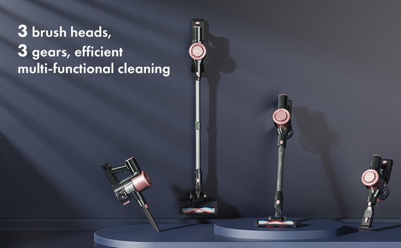 【Homeika 2025 newly upgraded】Trucozie T350 cordless vacuum features an 8-in-1 lightweight design with up to 45 minutes of runtime and 33Kpa of powerful suction. This rechargeable cordless vacuum is ideal for carpets, tiles, pet hair, and hardwood floors. 【Homeika 2025 newly upgraded】Trucozie T350 cordless vacuum features an 8-in-1 lightweight design with up to 45 minutes of runtime and 33Kpa of powerful suction. This rechargeable cordless vacuum is ideal for carpets, tiles, pet hair, and hardwood floors.
