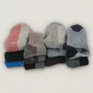 Premium Heavyweight Wool Socks - 12 Pack | Cold Weather | Assorted Colors for Ultimate Comfort Tubesocks Beige