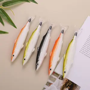 Creative Funny Fish Shaped Ballpoint Pen Set, Ocean Series Round Tip Unique Pens, Fun Gift Idea, Available in 3/6 Pieces, Writing Stationery