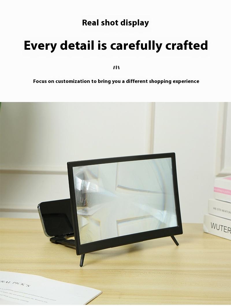 14-Inch Universal Plastic TV & Smartphone Screen Amplifier - with Audio Enhancement for Phones & Electronics