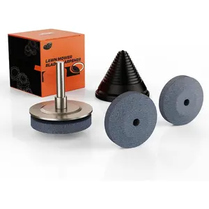 Lawn Mower  Sharpener, Upgraded  Assist Lawn Mower  Sharpener Tool Kit, Sharpener for Drill with  Balancer,  Sharpeners for Any Power Hand Drills