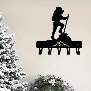 Wall-Mounted Traveler Hook Hanger – Metal Art Key & Belt Hanger, Elegant Iron Handicraft, Stylish and Functional Organizer, Perfect for Home Décor