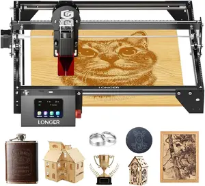 Longer New Upgrade RAY5 10W Laser Engraver 10000mW Output 32-bit Motherboard, App Offline Control, DIY Engraver Tool for Metal/Glass/Wood,Engraving Speed of 24,000 mm/min