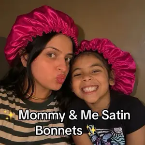 Matching Mommy & Me Satin Bonnets (2 Bonnets Included + Free Gift)