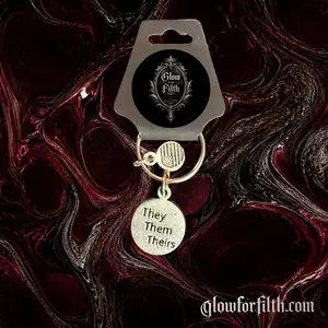 They/Them/Theirs Pewter Keychain