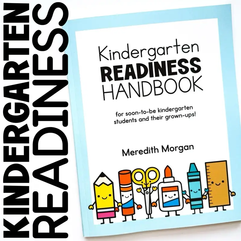 Kindergarten Readiness Handbook: A Kindergarten Workbook for Learning at Home With Math and Reading Activities, Coloring Pages, and More