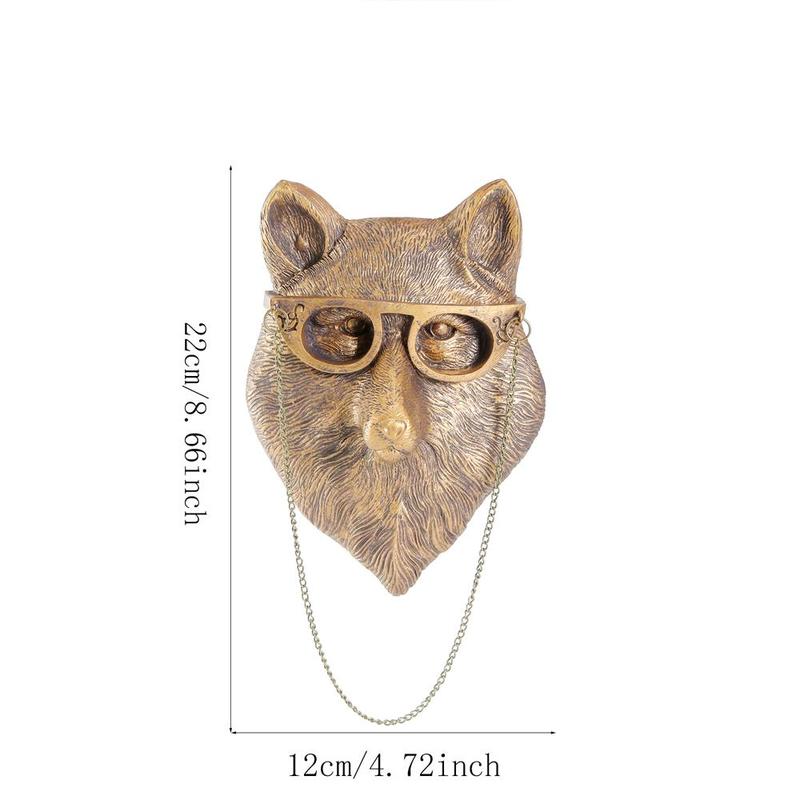 Creative Resin Animal Head Wall Hanging, Fox Head Wall Hanging, Resin Material, Wall Art, Home Accents, Personalized Style, Visiting Gift Creative Resin Animal Head Wall Hanging, Fox Head Wall Hanging, Resin Material, Wall Art, Home Accents, Personalized Style, Visiting Gift