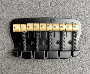 Fender Jazz or Precision Bass replacement AlBridge Parts CQM518 5-String Quick Release Bridge For Jazz Bass Or Precision Electric Bass Guitars, Music Man Style Black (CQM518-B)