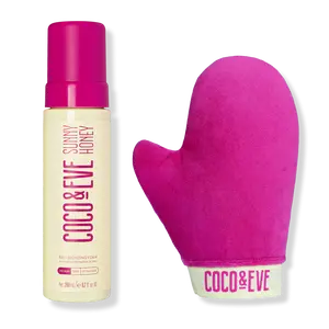 Coco & Eve Self Tanning Body Duo: Medium Bronzing Foam + Applicator Mitt