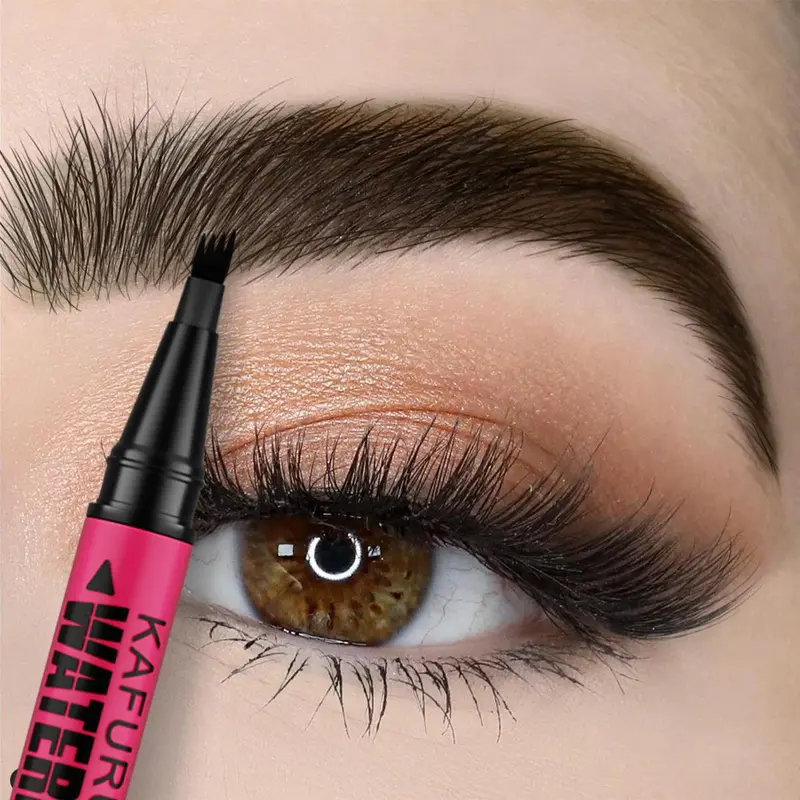 Long Lasting Eyebrow Pencil, Waterproof Curved Eyebrow Pen, Easy To Use Eye Brow Makeup Tool for Women & Girls, Professional Daily Makeup Accessories, Eyebrow Makeup Products, Cosmetic