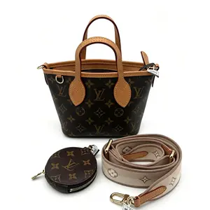 Pre-owned Louis Vuitton Old Flower Neverfull Shopping Bag BB Shoulder Bag 23.4*9.7*24.5cm th260411067