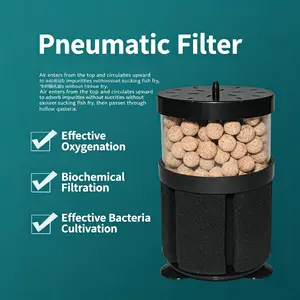 Fish Tank Air Pump Filter, Quiet Water Sprite with Hollow Quartz Ball Media, Suitable for Small Fish Tanks, Aquariums, Shrimp Tanks, Oxygen Boosting