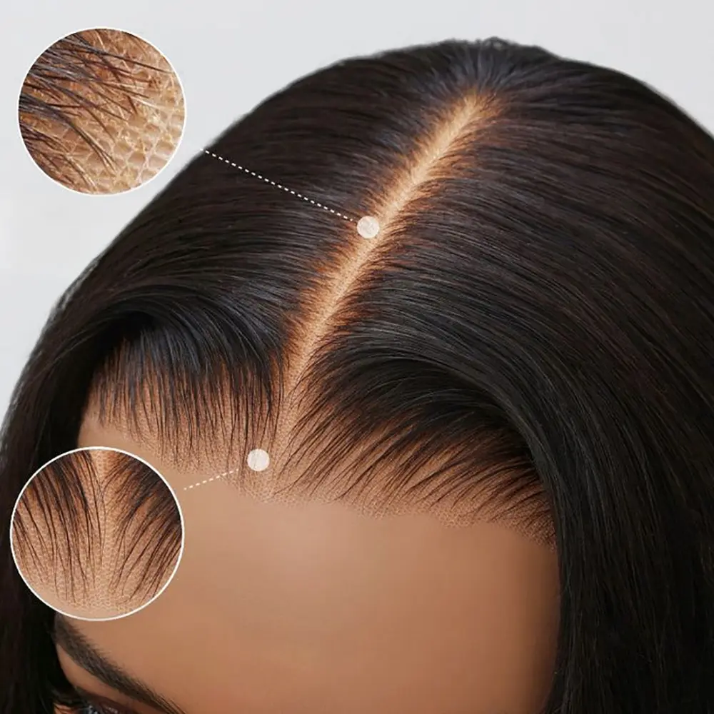 CORIIANA Glueless Wigs Human Hair Ready to Wear Straight 7x5 Lace Closure Human Hair Wig 13x6 HD Lace Front Wigs For Black Women Pre Plucked 180%