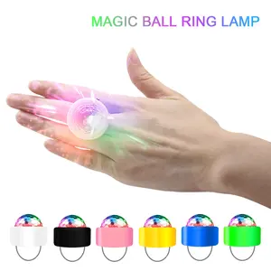New LED Finger Light, Stage Atmosphere Lamp, Small Magic Ball Flashlight, Christmas Night Market, Seven-Color Ring Light