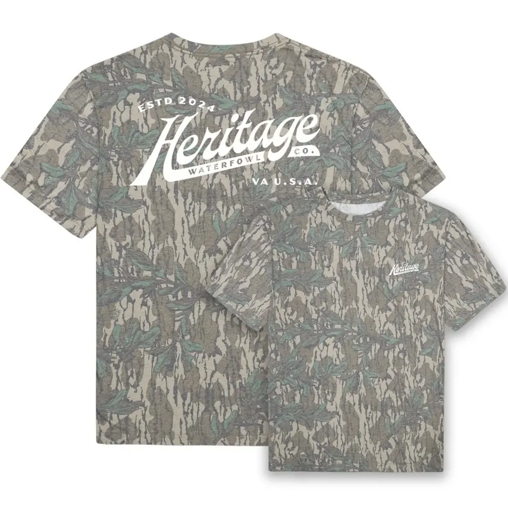 Mossy Oak Greenleaf Washed HWF Logo Tee