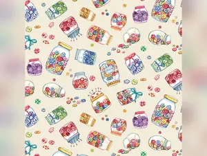 Sew Pretty | Cream Button Jars by Louise Nisbet for Michael Miller | DDC12159-CREM