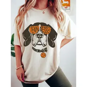 Tennessee Dog State Flag Tee, Unisex Graphic T-shirt for Men and Women, Casual Daily Wear, Perfect for Tennessee Lovers	