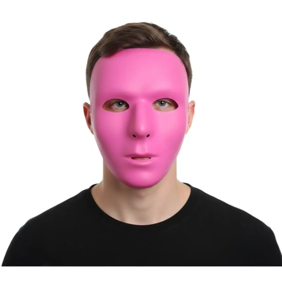 Plastic Blank Mask - Pink | Purple | Orange - Costume Accessory - One Size