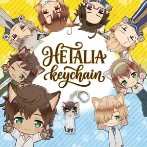 Axis Powers Hetalia Keychain (Ver 1) - Cat Ear Key Chain - Cute, Durable, And Perfect For Bags, Keys, Or Gifts. Great For Daily Use Or As Thoughtful Little Gifts For Your Friends And Yourself.