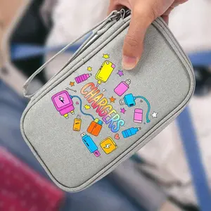 Portable Data Line Storage Bag Organizer, Fits Hdds, Power Banks, Earphones, Chargers, Phone Cases, Bluetooth-compatible Headsets, Ideal for Travel, School, Work, Versatile Storage Bag