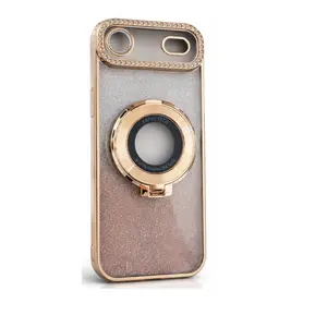 Clear Glitter Phone Case with Ring Holder – Shockproof Protective Cover for iPhone 7 / 8