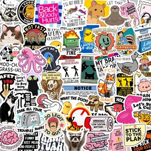 130PCS Funny Saying Sticker Pack - Snarky, Sarcastic Bold Humor Vinyl Waterproof Meme stickers for laptop, computer, water bottle, ipad, phones bumper folding  chair sticker pack Prank Hilarious