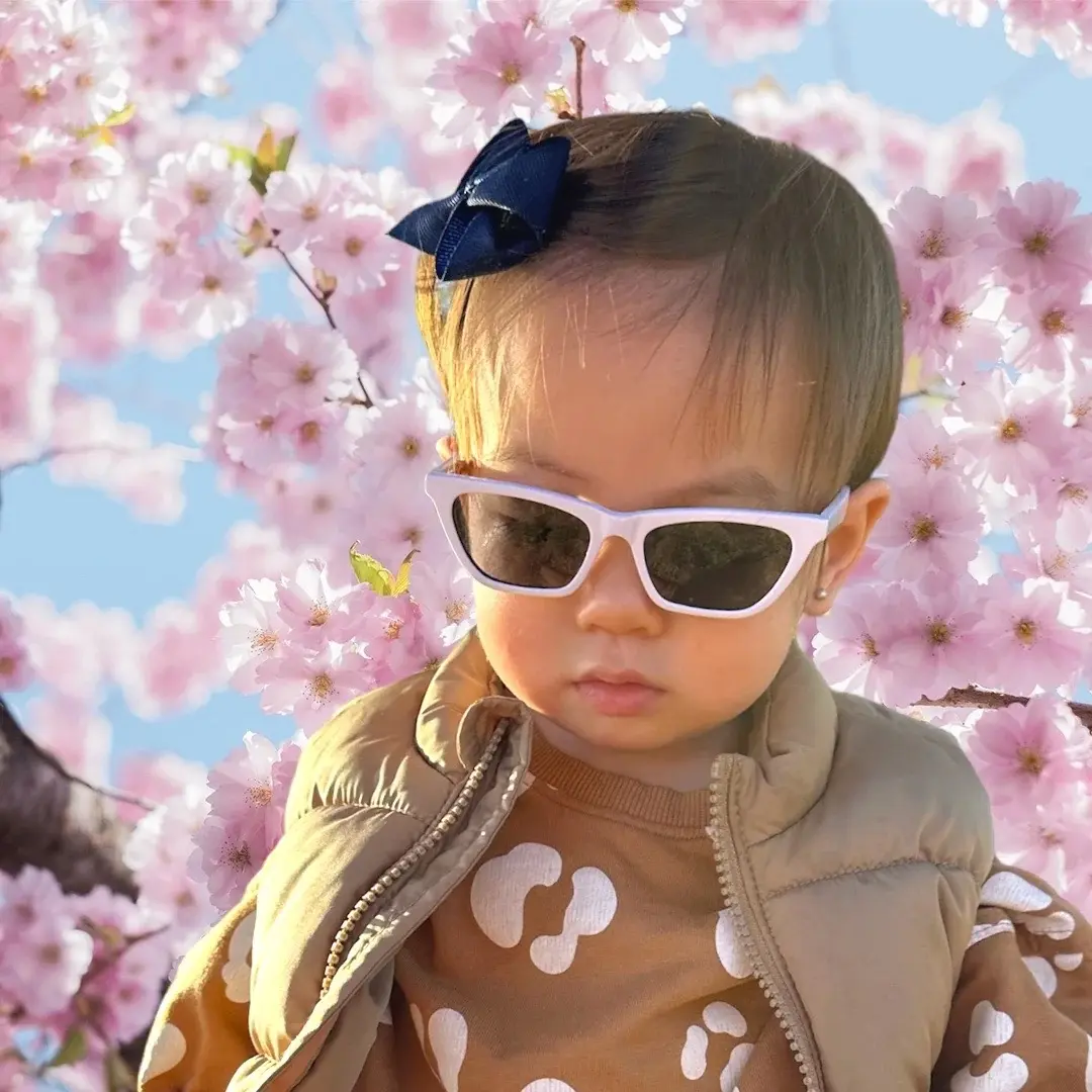 Pokopiko Baby Sunglasses - Cat Eye (Pearl)