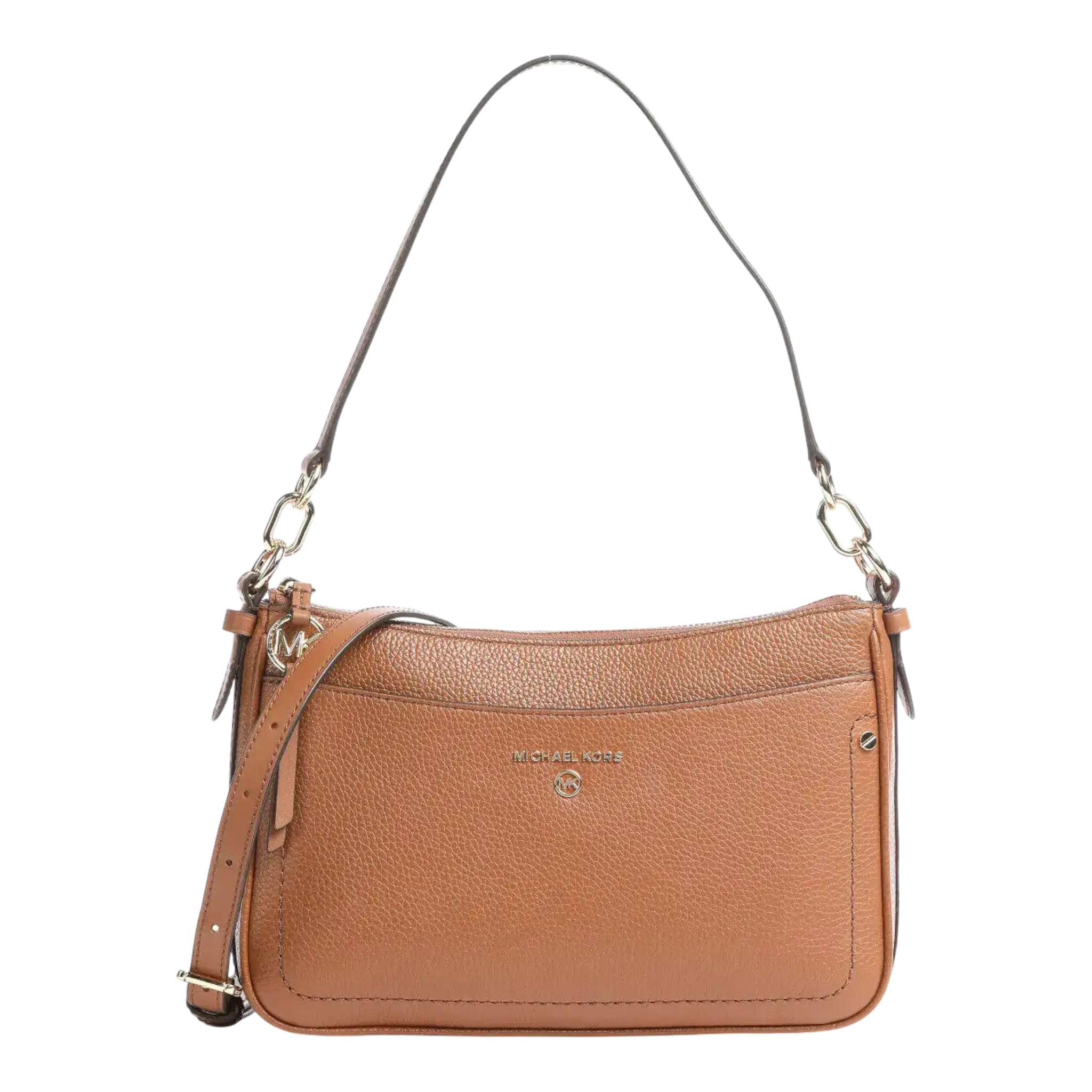 Michael Kors Jet Set Charm Shoulder Bag in Brown Leather | Women's