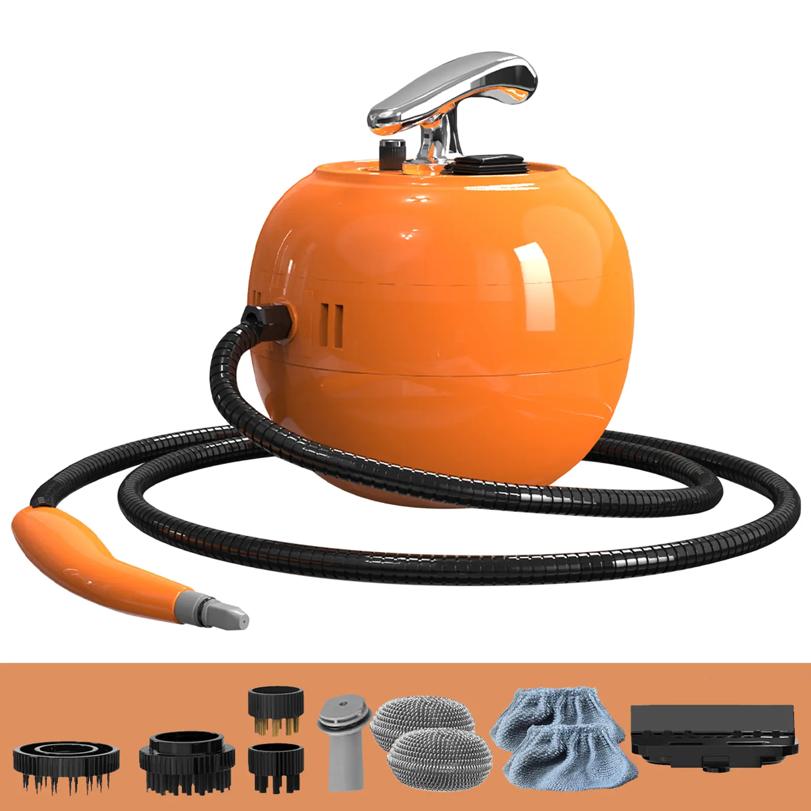 Corded High-Power Steam Cleaner, 2000W, 1500ML Tank, 6-Gear Adjustable, Multiple Brush Heads, 248°F Fast Steam in 15 Seconds, 3m Reach, Family-Safe, 99.9% Germ-Killing for Kitchen, Bathroom Cleaning