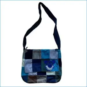 Grateful Dead - Dancing Bear Head Patchwork Messenger Bag