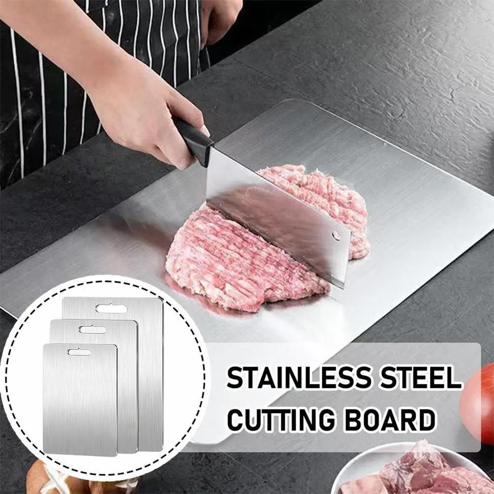 Stainless Steel Cutting Boards Dishwasher Safe Kitchen Boards Antibacterial Kitchen Fruit Vegetable Meat Chopping Cutting Board